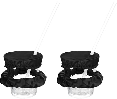 2 Stück Cap Haargummi Scrunchie Getränkebecher Deckel Wiederverwendbare | Getränkeabdeckung Anti Spike Getränke Prävention Damenschutz Getränkebar Ausgehen KO Tropfen Schutz Armband Rave Accessoires