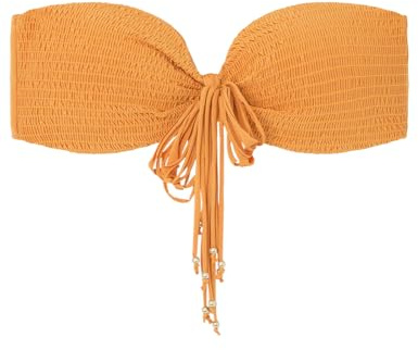 Women' Secret, Mujer, Top Bikini Bandeau Flecos Naranja, Orange, 85B