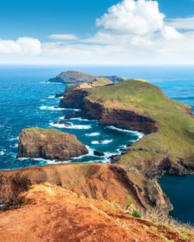 Acryl-Bild 70 x 90 cm: Landschaft mit Ponta de Sao Lourenco, Insel Madeira, Portugal (202337696)