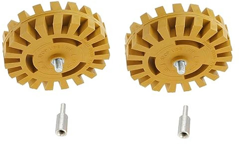 BESTonZON 2 Sets Rubber Removal Wheel Grinding Wheel Accessory for Car Decal Removal Electric Drill Accessories for Floor