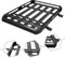 Dachgepäckträger Universal Dachkorb Metall Schwarz Mit Grundplatten Schallwand Stents Belastbarkeit 68kg/150lbs Für SUV-Universalmodelle geeignet 127 * 97 cm DHL