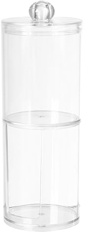 Gsycle Wattestäbchenhalter, 2-lagiger Q-Tip-Halter, Transparenter Kunststoff-Wattepadspender, Wattestäbchenspender, Wattebausch-Organizer Für Schlafzimmer