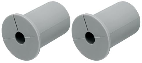 sourcing map 2Pcs Wall Grommets for Cables 1 Inch Silicone Cable Wall Bushing Feed Through Cable Routing Kit Accessories Wall Cable Pass Through for Ethernet with 8mm Hole, Grey