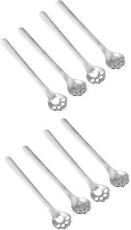 16 Stk Löffel für Katzenklauen spoon set kochlöffelset kochgeschirr Katzenpfoten Mehrzwecklöffel Suppenlöffel Rührlöffel für Kuchen Scoop Sieb Tasse Löffel Rostfreier Stahl Silver Amosfun