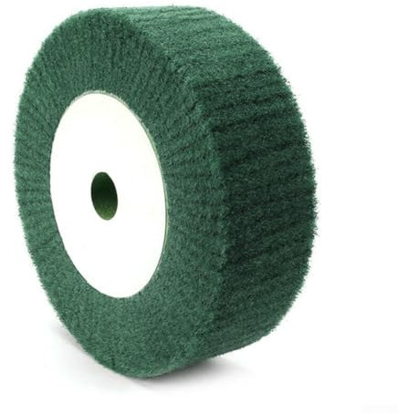 Zeroupshop Roue de polissage en fibre de nylon, disque de polissage abrasif non tissé grain 320 (200 mm, vert)