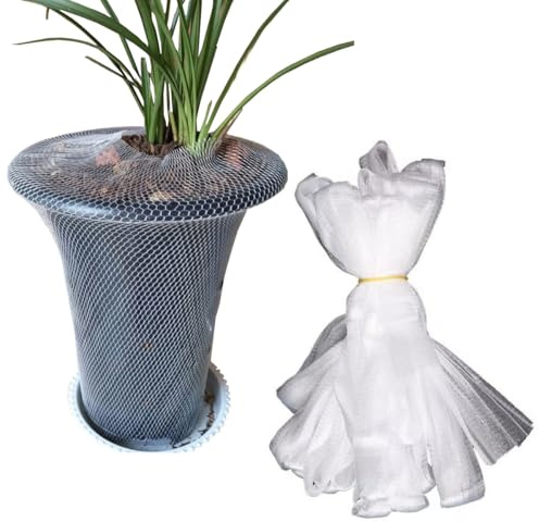 SquEqu Filet de Protection élastique pour Pots de Fleurs, Pots d'orchidées, Fleurs, Argile, barils en céramique, bonsaï, Terre Cuite et Plantes Grasses 10 m