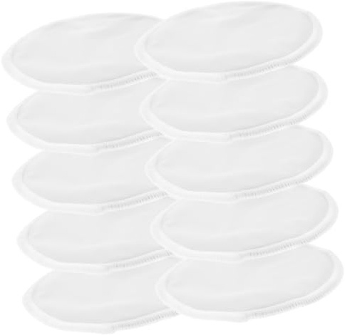 Coppette Assorbilatte Lavabili Assorbenti 10 Pezzi in Fibra | Bianco, Flessibili, per Maternità, Prevengono la Fuoriuscita del Latte, Formato Pratico