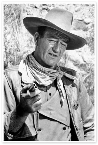 Posterlounge John Wayne Poster | 60 x 90 cm Schwarz-Weiß Wandbilder Wanddeko