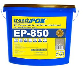 2K Fugenmörtel selbstverdichtend EP-850-25 kg (natur) | für Fugenbreite ab 3 mm | trendyPOX