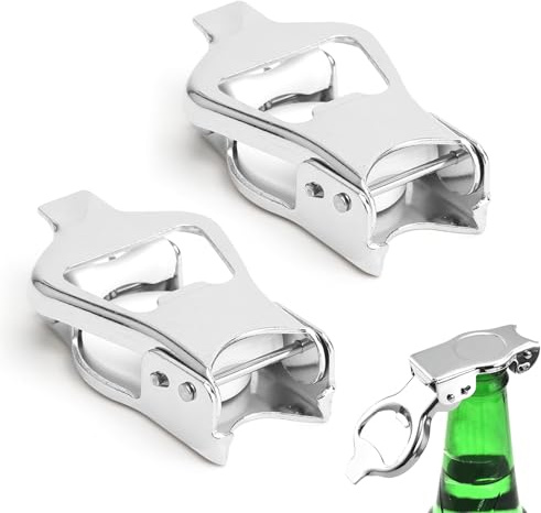 2PCS Bierflaschen Edelstahl Flaschenöffner, Klappbarer Flaschenöffner | Bierflaschenverschluss Edelstahl,Tragbare Bierflaschenöffner, Geeignet für Bars, Beer Open Treffen Mit Freunden zu Hause