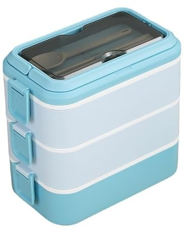 Thermos-expert Boîte Repas Isotherme Chaud Longue Durée, Boîte Repas Isotherme en Acier Inoxydable - Lunch Box Gastronomique Modulable (Bleu,2L)