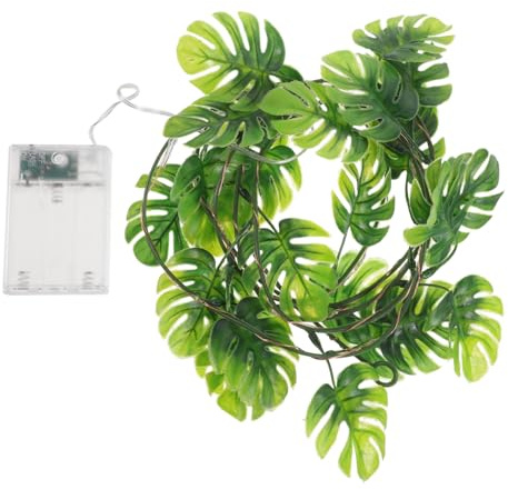 ELAYARD Guirlande Lumineuse à LED LED Forme Monstera Résistante Aux Éclaboussures pour Décoration Intérieure et Extérieure de Fête