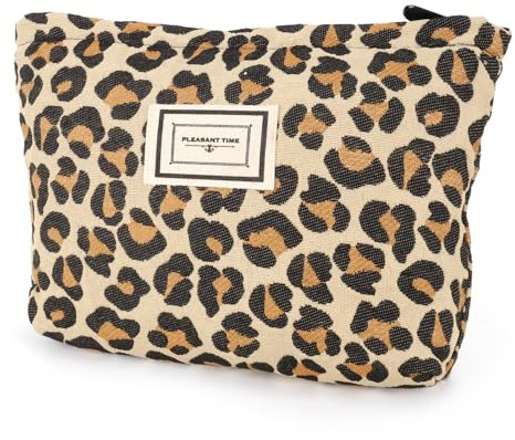 Kosmetiktasche, Kulturtasche Damen, Make Up Tasche, Schminktasche, Kulturbeutel, Kosmetiktasche Multifunktionaler, Kulturtasche für Reisen, Taschen Organizer für Damen und Mädchen (Leopardenmuster B)