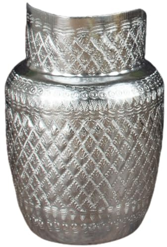 VANZACK Creative Metal Wine Jug with Large Mouth for Household and Restaurant Use Beverage Dispenser for Milk Juice and Hot Drinks Comfortable Grip Handle for Bars and Parties