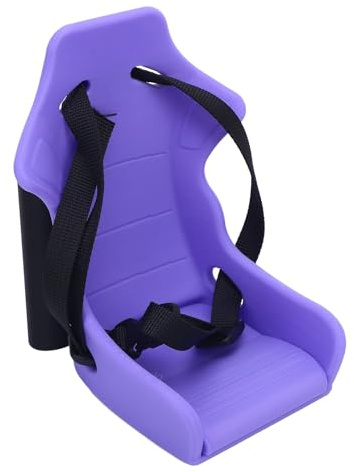 KIMISS Fahrrad-Baby-Puppenträger mit Verstellbarem Riemen – Faltbarer Puppen-Fahrradsitz für Outdoor-Abenteuer – Passend für die Meisten Puppen – Leichtes Kunststoffdesign (Purple)
