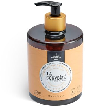 La Corvette, Sublime - La Corvette Savon liquide Fleur d’Oranger – 500 ml – Savon mains et corps – 96% d’ingrédients d’origine naturelle