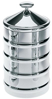 Alessi - Küchendose, Vorratsdose - KALISTO 3 - Edelstahl/Aluminium - Ø 11 cm