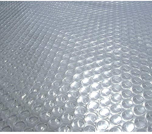 Blue Wave 14-ft x 28-ft Rectangular Solar Blanket – 14 Mil Pool Cover with Thermal Bubbles to Retain Heat & Reduce Evaporation – Fade-Resistant Solar Cover for Inground Pools – Clear