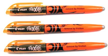 Pilot Frixion Light radierbare hi-lighter (Textmarker) Stifte orange (12 Stück)