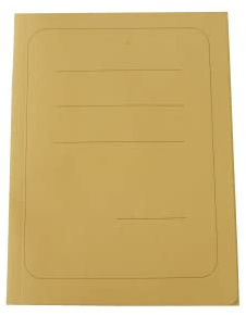 3 flikar kort med kartongtryck Manilla 200 Gr 100% återvunnet papper - 25x33 cm Förpackning 50 stycken Gul