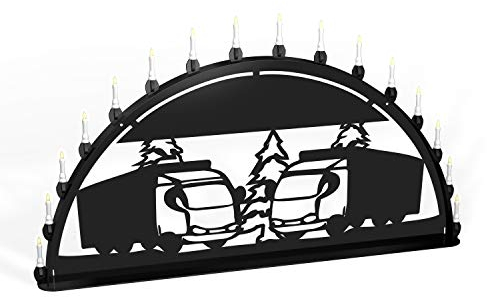 Außenschwibbogen Schwibbogen Lichterbogen Metall - Motiv: LKW - XXXL 2,0 Meter Breite Außen-Bereich schwarz * groß *