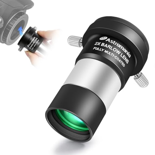 astromania 3,2 cm 2 x Barlowlinse multivergütete Metall mit M42 x 0,75 Gewinde Kamera Schnittstelle für Teleskope