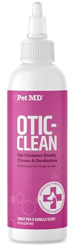 Pet MD Otic Clean Dog Ear Cleaner for Cats and Dogs - Effective Against Infections, Itching, and Controls Odor - 8 oz