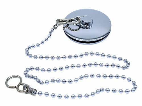 Chrome Plug And Chain for Sinks, Basins, Kitchens, Baths (1 1/2 Inch / 38mm)