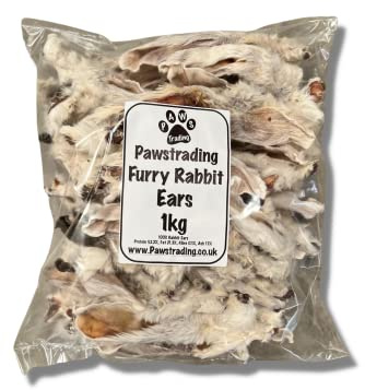 Furry Rabbit Hairy Ears - Natural Dog Chew - Pawstrading (1KG (50-80))