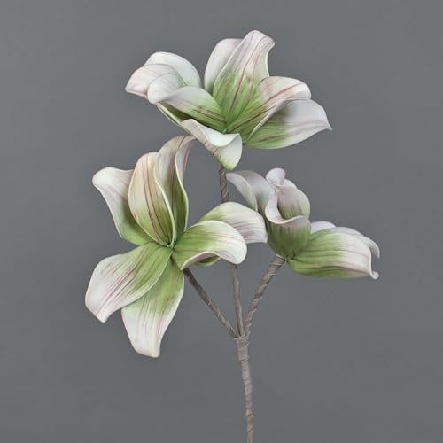 artplants.de Kunst Magnolia Verona, rosa-grün, 42cm - Deko Magnolie/Textilblume
