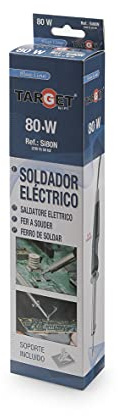 TARGET - Soldador Eléctrico - Estaño - 230V - 50Hz - Electrónica - Estañador | Con Soporte y Puntas Larga Duración (80 W)