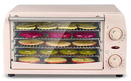 ZXLLAFT Food Dehydrator Machine Food Dryer for Beef Jerky Fruits Vegetables Adjustable Temperature Control Electric Food Dehydrator with 5 Free Stainless Steel Trays, 300W,220V