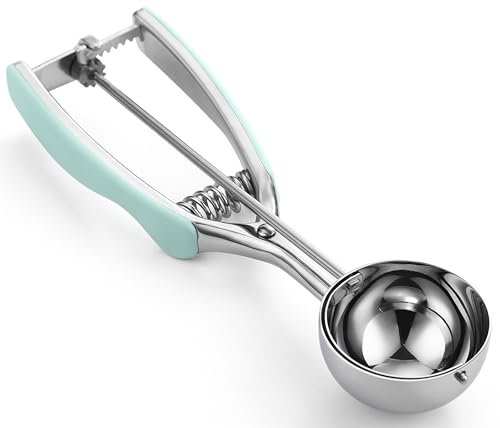 Spring Chef - Mint Large Cookie Scoop for Baking, Melon Baller Scoop, Multifunctional #20 Scoop with Trigger Release for Ice Cream, Meatball, Stainless Steel 2.93 Tbsp Cookie Scoop, Cookie Dough Scoop