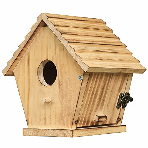 STARSWR Nichoir à Oiseaux en Bois à Suspendre pour Observer Les Oiseaux Sauvages