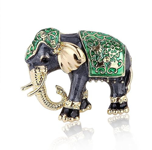 YAHOYA Rote Farbe Emaille Elefant Broschen Anstecknadeln Schöne Tierschal Schnalle Revers Anstecknadel Trendige Frauen Hochzeitsfeier Schmuck