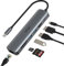 USB C Hub, 7 IN 1 USB-C Dock Ethernet with 4K@60Hz HDMI, 100W PD, 2 USB 3.0 Ports, RJ45 Ethernet, TF/SD Card Reader, USB C Multiport Adapter for MacBook Air/iPad Pro/HP/Mac