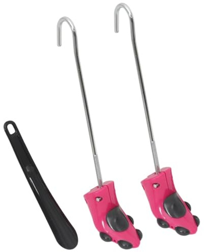 vidaXL Allargatore per Stivali con Calzascarpe Rosa EU 34-40 Plastica