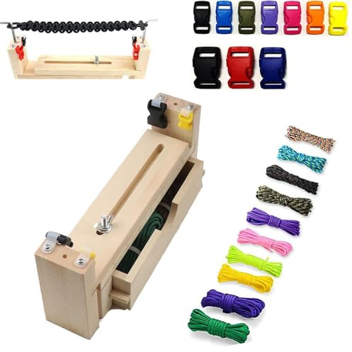 Hpamba Armband tillverkare, armbandstillverkningskit, armbandstillverkningskit, armband, trä, paracord-jig, armband armband tillverkare, justerbar, gör-det-själv hantverksverktyg för