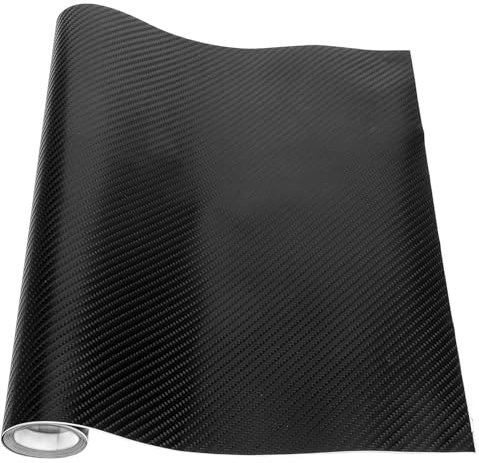 BUGUUYO Auto-Carbonfaser-Aufkleber Schwarze Carbonfaser-Vinylfolie leichtere Aufkleberfolien für Auto und