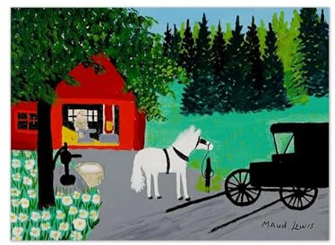 MUHJDYC Maud Lewis Quadro-Famose Stampe su Tela Riproduzione-Artistica Quadri Moderni Soggiorno(fabbro) 30x40cm-12x16in Senza Cornice
