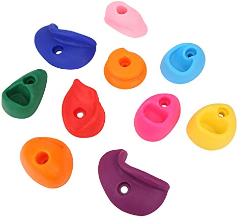 Rock Climbing Holds, Rock Climbing Wall Rock Wall Climbing Holds MultiColored Large Rock Climbing Holds Outdoor 10pcs Climbing Holds Large Rock Wall Grips (Small 10 packs) (Medium size 10 packs)