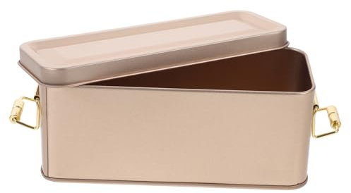 CONGARTENO Scatola in Latta per Conservazione e Decorazione Vintage con Coperchio Contenitore Piccolo in Latta per Biscotti e Snack per Confezioni Regalo e Uso Domestico