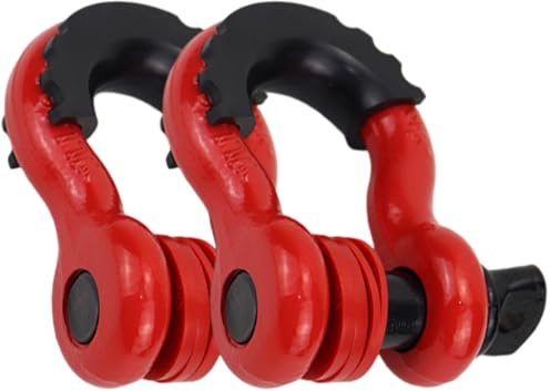 Lpoppcx Grillete de salvamento para vehículos todoterreno, disco aislante de 19 mm para cinturón de rescate, grillete grande con 19 toneladas de carga de rotura para ganchos de remolque