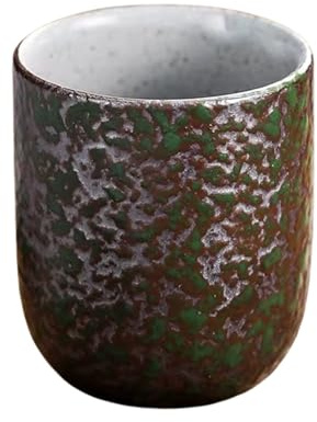 SeaBell AAA Ceramic Cup – Japanese Style Handcrafted Stoneware Coffee & Tea Mug, 120 ml (Multiple Colours) (Green)