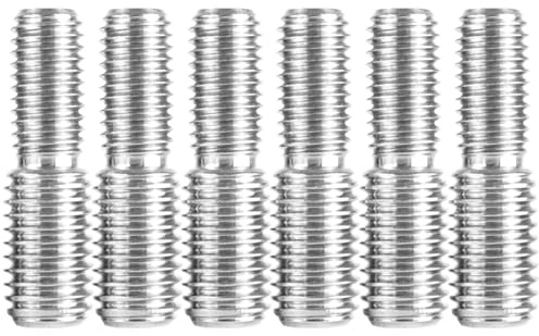 Viti a doppia faccia, prigionieri filettati 6 pezzi da M6x20mm a M8x20mm Prigionieri filettati doppia estremità Viti in acciaio inossidabile per giunti in legno, dispositivi di fissaggio per mobili