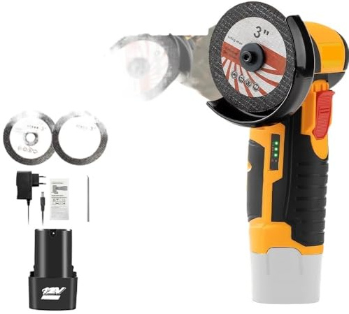 Amoladora angular eléctrica de 12 V, 3/4 pulgada, pulidora litio, minimáquina corte sin escobillas/cepillada, batería recargable(SET 3 Brushless)
