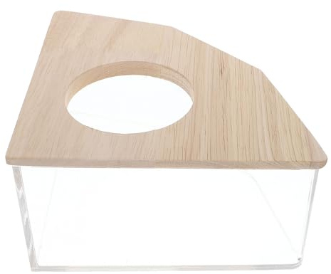 Homoyoyo Caja de Baño de Arena Transparente para Hámster Multifunción, Baño Acrílico para Chinchilla, Tamaño Pequeño, Uso Doméstico para Mascotas Pequeñas
