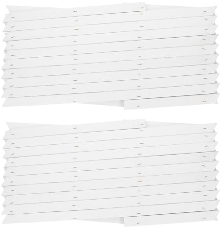 Milisten Lot de 2 Panneaux de Treillis de Jardin en Bois Extensibles Blancs H44 Cm, Support Mural pour Plantes Grimpantes Intérieur et Extérieur, Clôture à Treillis Ajustable et Résistant