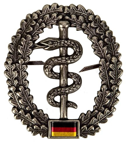 Unbekannt Abzeichen BW Barett Sanitätstruppe Weiß Metall Karabinerverschluss Mehrfarbig Anstecknadel