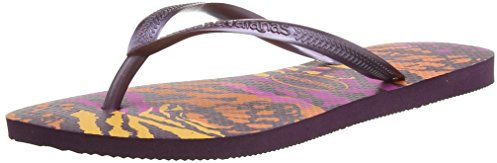 Havaianas Slim Animals, Sandali, Donna, Viola (Aubergine), 41/42
